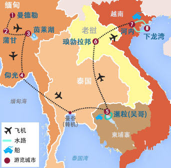 緬甸、柬埔寨、老撾、越南(nan)四國(guo)13天12晚全景經(jing)典行程(cheng)