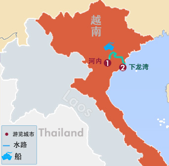 北越河內(nei)、下龍灣5天4晚遊船之(zhi)旅